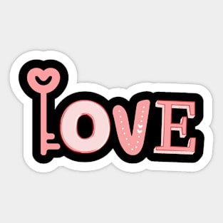 Love T-shirt for Valentine's Day Sticker